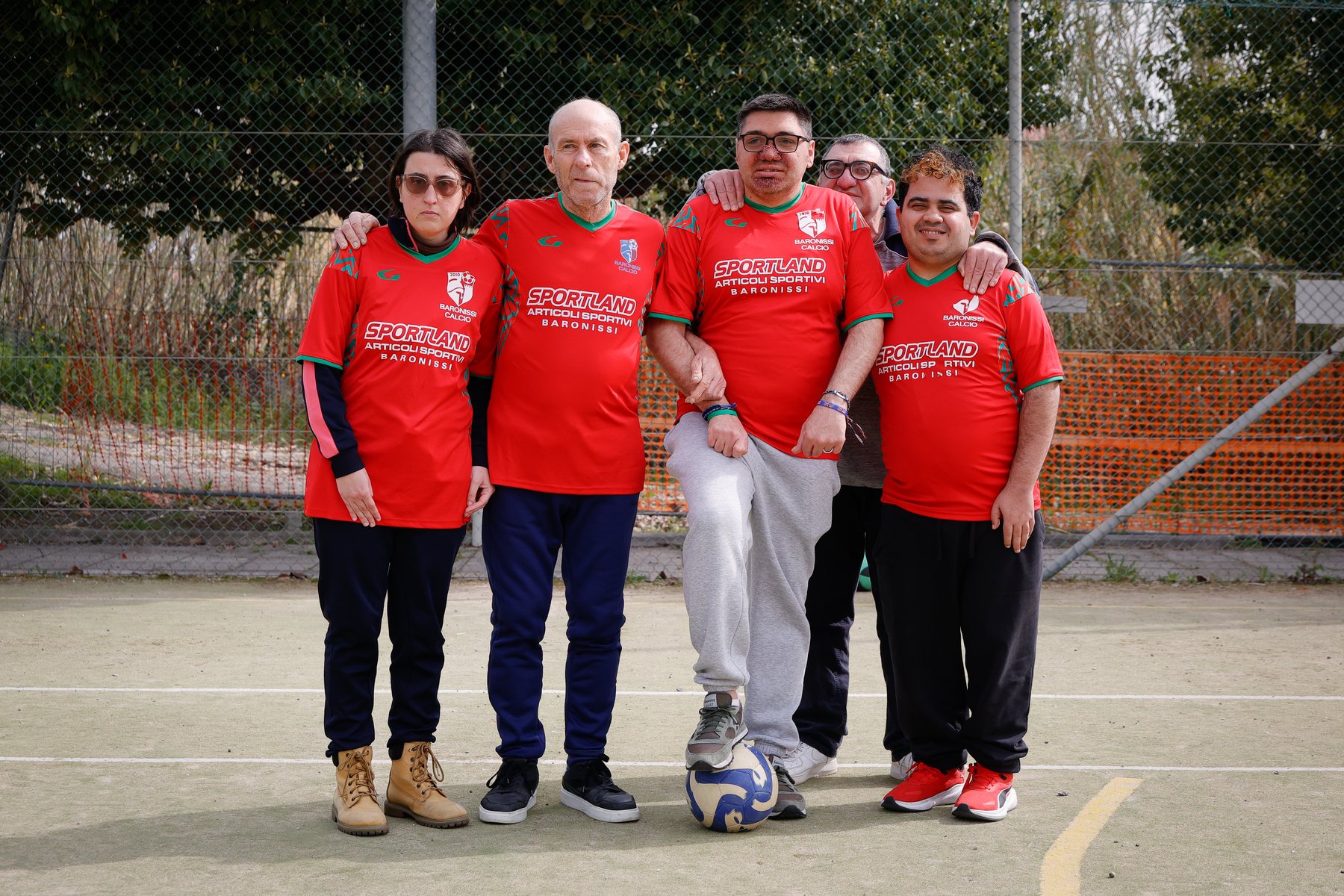 Gruppo sportivo della Fondazione durante un momento all’aperto